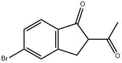 1H-Inden-1-one, 2-acetyl-5-bromo-2,3-dihydro- 结构式