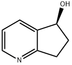 (S)-6,7-Dihydro-5H-cyclopenta[b]pyridin-5-ol 化学構造式
