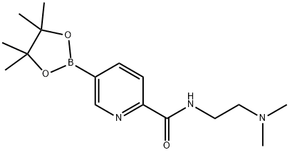 2-Pyridinecarboxamide, N-[2-(dimethylamino)ethyl]-5-(4,4,5,5-tetramethyl-1,3,2-dioxaborolan-2-yl)- Structure