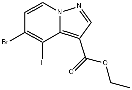 Pyrazolo[1,5-a]pyridine-3-carboxylic acid, 5-bromo-4-fluoro-, ethyl ester 化学構造式