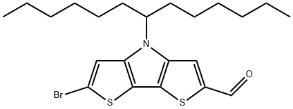 4H-Dithieno[3,2-b:2',3'-d]pyrrole-2-carboxaldehyde, 6-bromo-4-(1-hexylheptyl)- Structure