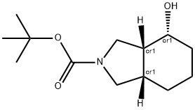 Racemic-(3aR,4R,7aS)-tert-butyl 4-hydroxyhexahydro-1H-isoindole-2(3H)-carboxylate 化学構造式