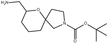 叔-丁基 7-(氨基甲基)-6-氧杂-2-氮杂螺[4.5]癸烷-2-甲酸基酯, 1445951-24-5, 结构式