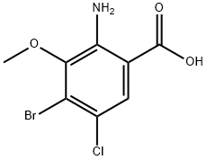 Benzoic acid, 2-amino-4-bromo-5-chloro-3-methoxy- 结构式