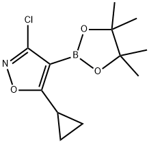 3-氯-5-环丙基-4-(4,4,5,5-四甲基-1,3,2-二氧硼杂环戊烷-2-基)异噁唑,1446443-32-8,结构式