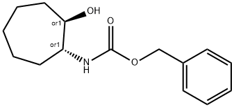 trans-(2-Hydroxy-cycloheptyl)-carbamic acid benzyl ester Structure