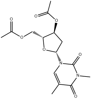 3',5'-Di-O-acetyl-2'-deoxy-5,N3-di methyluridine 结构式