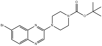 4-(7-溴喹喔啉-2-基)哌嗪-1-羧酸叔丁酯,1448888-78-5,结构式