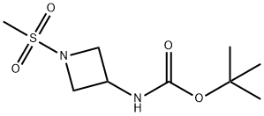 tert-butyl N-(1-methanesulfonylazetidin-3-yl)carbamate Struktur