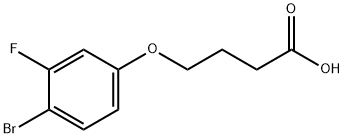 4-(4-溴-3-氟苯氧基)丁酸 结构式