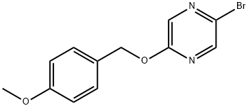 Pyrazine, 2-bromo-5-[(4-methoxyphenyl)methoxy]- Structure