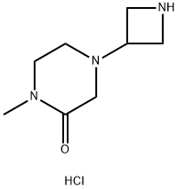 2-Piperazinone, 4-(3-azetidinyl)-1-methyl-, hydrochloride (1:1) Structure