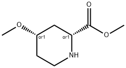 cis-4-Methoxy-piperidine-2-carboxylic acid methyl ester, 1451887-53-8, 结构式