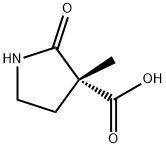 3-Pyrrolidinecarboxylic acid, 3-methyl-2-oxo-, (3R)- Struktur