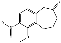 1-methoxy-2-nitro-8,9-dihydro-5H-benzo[7]annulen-6(7H)-one 结构式