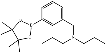 3-((Di-n-propylamino)methyl)phenylboronic acid pinacol ester 化学構造式