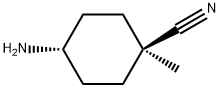 反式-4-氨基-1-甲基环己烷甲腈 结构式