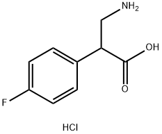 3-Amino-2-(4-fluoro-phenyl)-propionic acid hydrochloride Structure