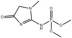 Phosphoramidic acid, (4,5-dihydro-1-methyl-4-oxo-1H-imidazol-2-yl)-, dimethyl ester (9CI) Structure