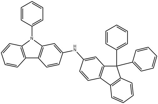 N-(9,9-联苯-9H-芴-2-基)-9-苯基-9H-咔唑-2-胺 结构式