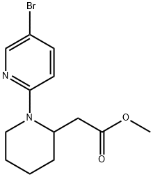 methyl 2-[1-(5-bromopyridin-2-yl)piperidin-2-yl]acetate Structure