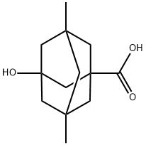 Tricyclo[3.3.1.13,7]decane-1-carboxylic acid, 3-hydroxy-5,7-dimethyl- 化学構造式