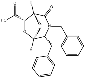 6,8-Dioxa-3-azabicyclo[3.2.1]octane-7-carboxylic acid, 2-oxo-3,4-bis(phenylmethyl)-, (1S,4R,5R,7S)- Structure