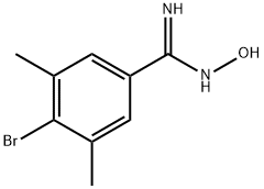 Benzenecarboximidamide, 4-bromo-N-hydroxy-3,5-dimethyl-,1458656-36-4,结构式