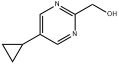 2-Pyrimidinemethanol, 5-cyclopropyl- Structure