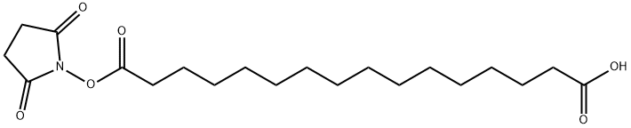 16-[(2,5-二氧代-1-吡咯烷基)氧基]-16-氧代十六酸 结构式
