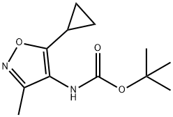 tert-butyl N-(5-cyclopropyl-3-methyl-1,2-oxazol-4-yl)carbamate 结构式