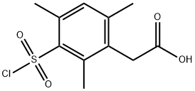 2-[3-(chlorosulfonyl)-2,4,6-trimethylphenyl]acetic acid Structure