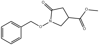 1-(ベンジルオキシ)-5-オキソピロリジン-3-カルボン酸メチル 化学構造式