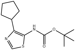 tert-butyl N-(4-cyclopentyl-1,3-thiazol-5-yl)carbamate Structure