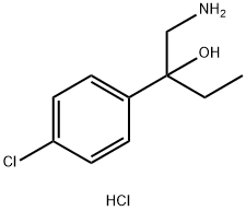 1-amino-2-(4-chlorophenyl)butan-2-ol hydrochloride 化学構造式