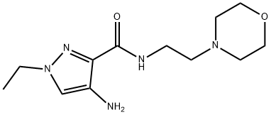 4-amino-1-ethyl-N-(2-morpholin-4-ylethyl)-1H-pyrazole-3-carboxamide Structure