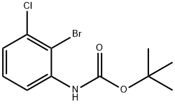 Carbamic acid, N-(2-bromo-3-chlorophenyl)-, 1,1-dimethylethyl ester 化学構造式