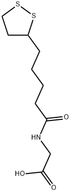 Glycine, N-[5-(1,2-dithiolan-3-yl)-1-oxopentyl]- Structure