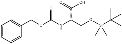N-Cbz-O-(tert-ブチルジメチルシリル)-L-セリン 化学構造式