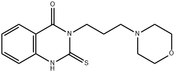 3-[3-(morpholin-4-yl)propyl]-2-sulfanyl-3,4-dihydroquinazolin-4-one Struktur