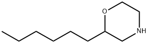 Morpholine, 2-hexyl- 化学構造式