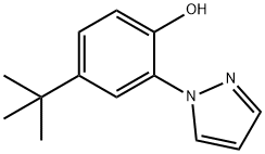 Phenol, 4-(1,1-dimethylethyl)-2-(1H-pyrazol-1-yl)- 结构式