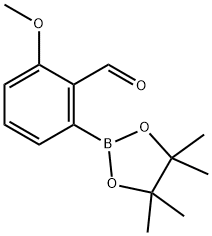 2-甲氧基-6-(4,4,5,5-四甲基-1,3,2-二氧硼烷-2-基)苯甲醛 结构式