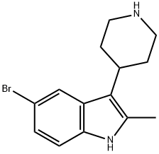 1H-Indole, 5-bromo-2-methyl-3-(4-piperidinyl)- 结构式