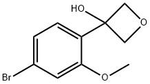3-(4-Bromo-2-methoxyphenyl)oxetan-3-ol Structure