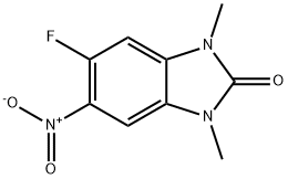 2H-Benzimidazol-2-one, 5-fluoro-1,3-dihydro-1,3-dimethyl-6-nitro- 化学構造式