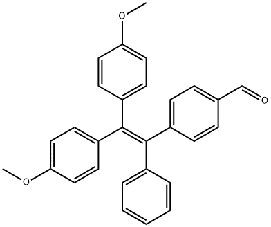 4-(2,2-双(4-甲氧基苯基)-1-苯基乙烯基)苯甲醛, 1471980-33-2, 结构式