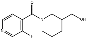 Methanone, (3-fluoro-4-pyridinyl)[3-(hydroxymethyl)-1-piperidinyl]- Structure