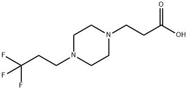 3-[4-(3,3,3-trifluoropropyl)piperazin-1-yl]propanoic acid Structure