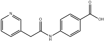 4-[2-(pyridin-3-yl)acetamido]benzoic acid 结构式